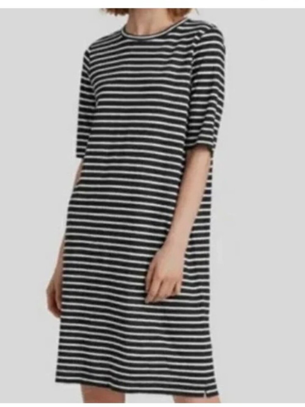 Eileen Fisher 100% Organic Linen Striped Dress Size S/P